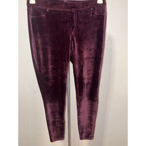 Simply Vera Wang Stretch Comfy Pants Women Large maroon Velore like material
